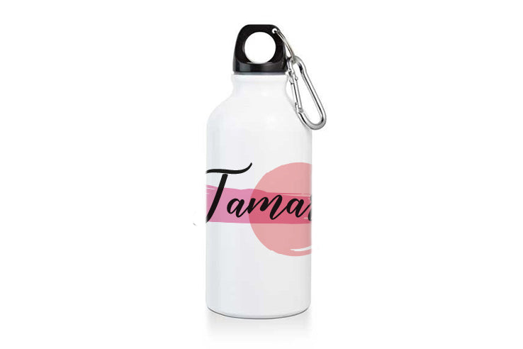 Botella de aluminio Nombre Personalizado Rosa