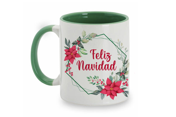 Taza de cerámica navideña "Feliz Navidad"