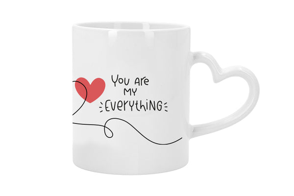 Taza Everything con asa corazón