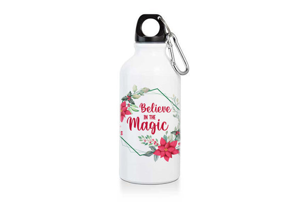 Botella de aluminio navideña "Belive in the Magic"