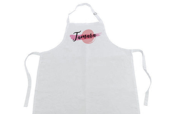 Delantal Nombre Personalizado Rosa