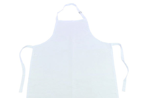 Delantal blanco con hebilla
