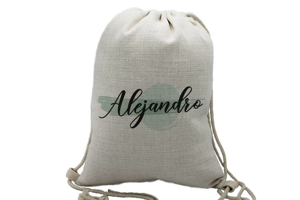 Mochila Nombre Personalizado Azul