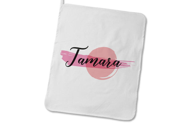 Paño de Cocina Nombre Personalizado Rosa