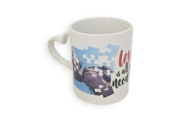 Taza "Puzzle" asa corazón