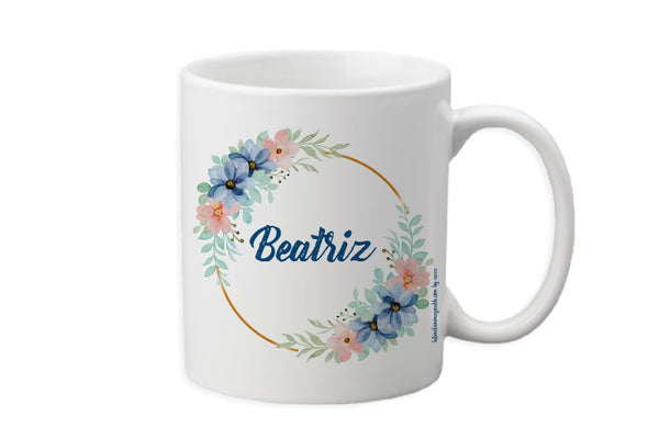 Taza de cerámica Floral