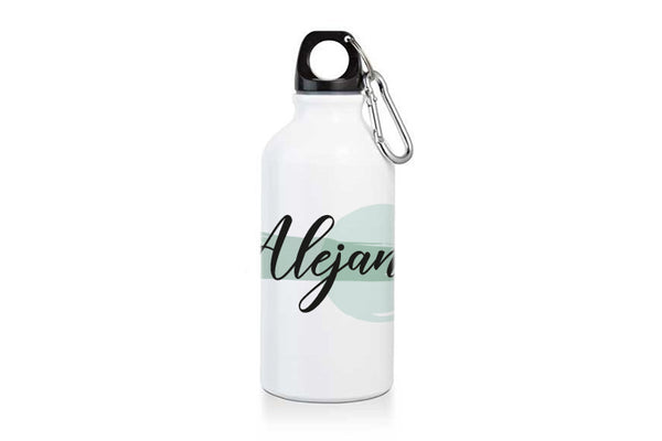 Botella de aluminio Nombre Personalizado Azul